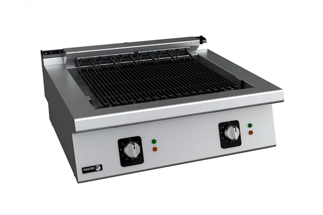 Elektryczny grill NASTAWNY, ruszt nierdzewny 800x730x290 mm 8,16kW 400V Fagor B-E710 l