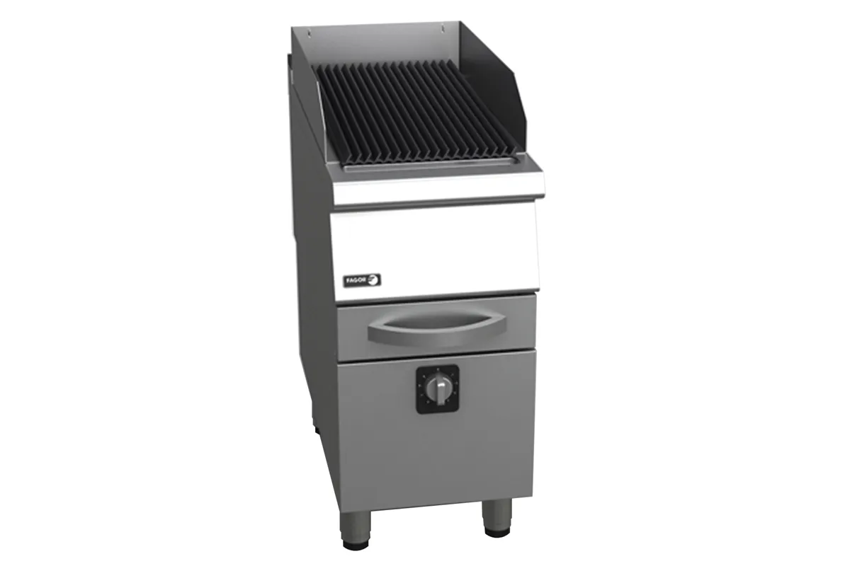 Elektryczny grill wolnostojący, ruszt żeliwny 400x930x850 mm 7,5kW 400V Fagor B-E9051
