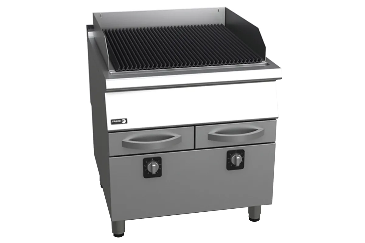 Elektryczny grill wolnostojący, ruszt żeliwny 800x930x850 mm 15kW 400V Fagor B-E9101