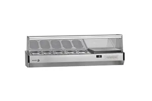 Nadstawka chłodnicza na pojemniki 5x1/4GN, ze szklaną osłoną 1342x336x450 mm Fagor SP-2G