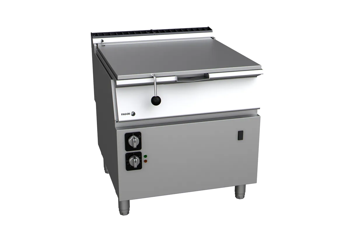 Patelnia przechylna, elektryczna, misa żeliwna, podnoszenie elektryczne 90l 800x930x850 mm 15kW 400V Fagor SB-E910 M