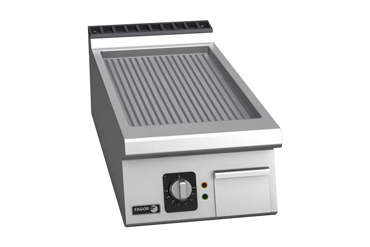Płyta grillowa CHROMOWA, elektryczna ryflowana 400x930x290mm 7,5kW 400V Fagor FT-E905 C R