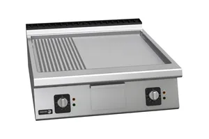Płyta grillowa CHROMOWA, elektryczna gładko- ryflowana 800x930x290mm 15kW 400V Fagor FT-E910 CLR