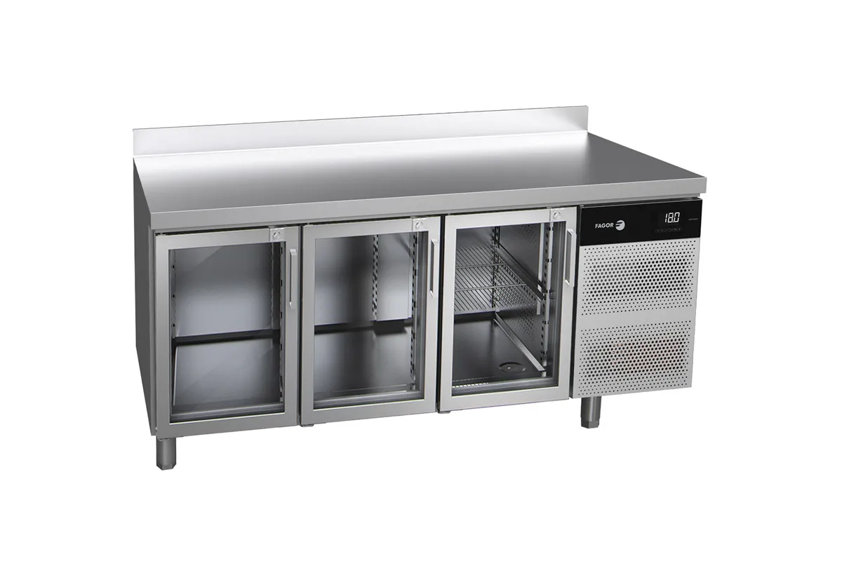 Stół chłodniczy ADVANCE z 3 szklanymi drzwiami 450L 1792x700x850mm Fagor ACP-3G GD