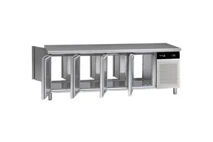 Stół chłodniczy CONCEPT przelotowy z 4+4 drzwiami 581L 2242x778x850mm Fagor CCPC-4G/C