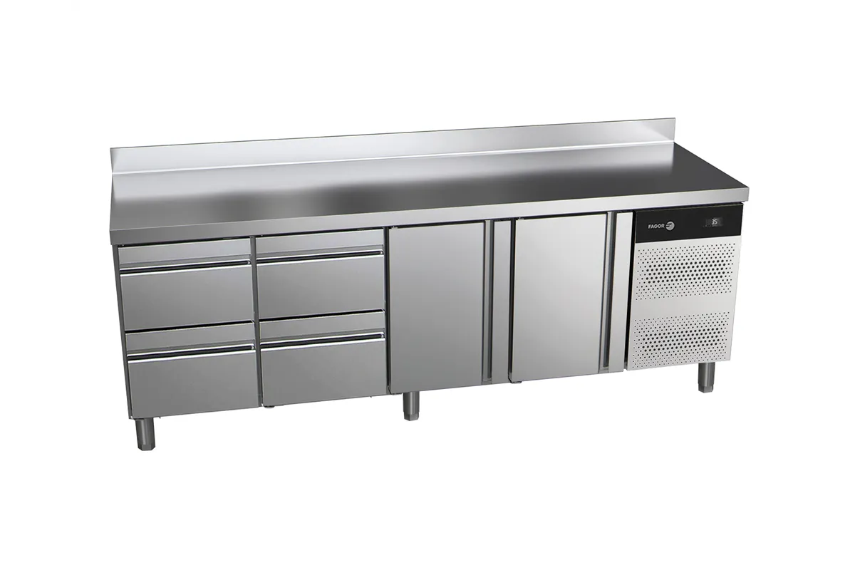 Stół chłodniczy CONCEPT z 2 drzwiami i 4 szufladami 581L 2242x700x850mm Fagor CCP-4G HHDD