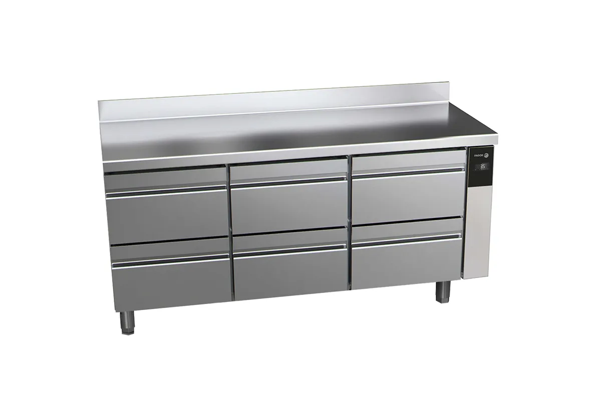 Stół chłodniczy CONCEPT z 6 szufladami, bez agregatu 428L 1492x700x850mm Fagor CCP-3G/R HHH