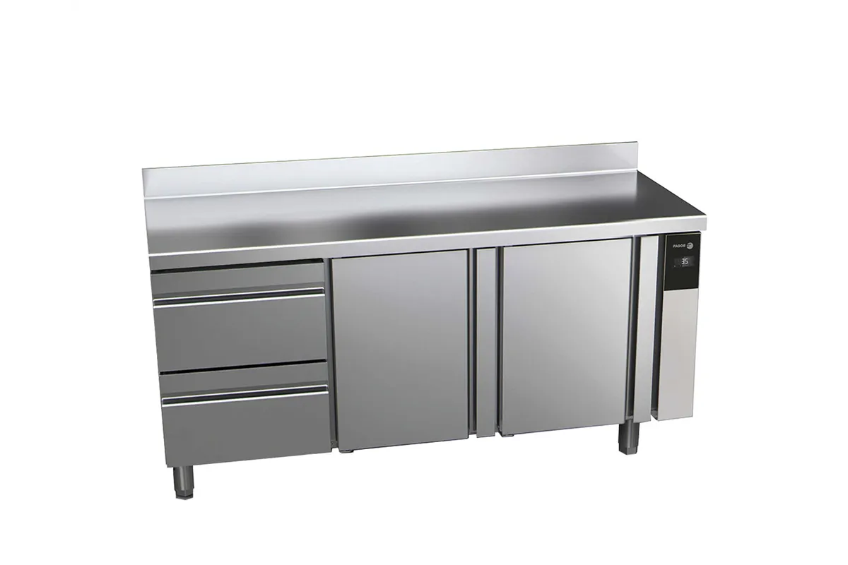 Stół chłodniczy SNACK z 2 drzwiami i 2 szufladami BEZ AGREGATU 416L 1717x600x850mm Fagor CCP-3S/R HDD