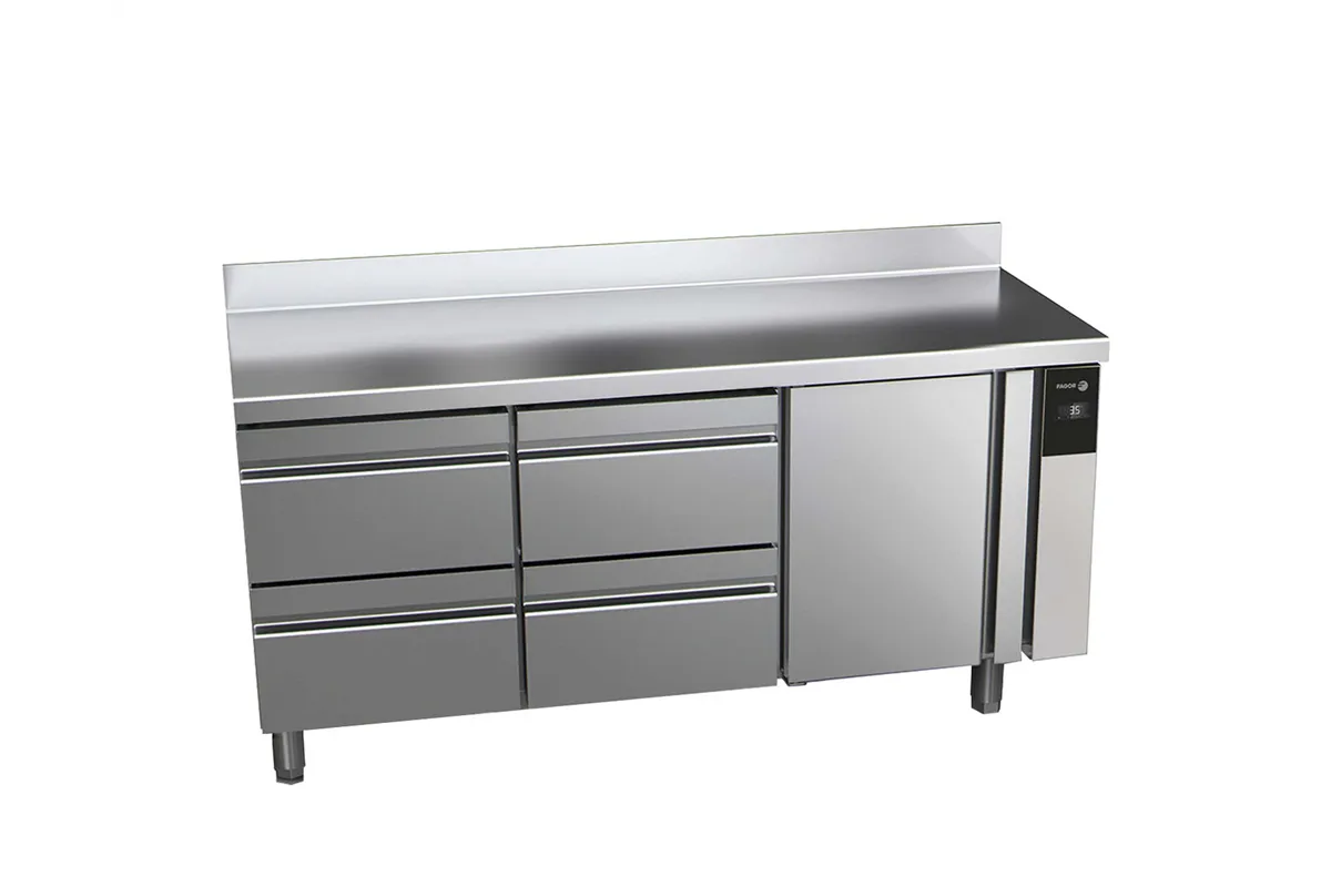 Stół chłodniczy SNACK z drzwiami i 4 szufladami BEZ AGREGATU 416L 1717x600x850mm Fagor CCP-3S/R HHD
