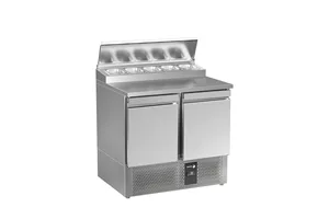 Stół do pizzy 2x drzwi 209L z blatem roboczym nierdzewnym 894x700x955 mm Fagor RPS-2GZ