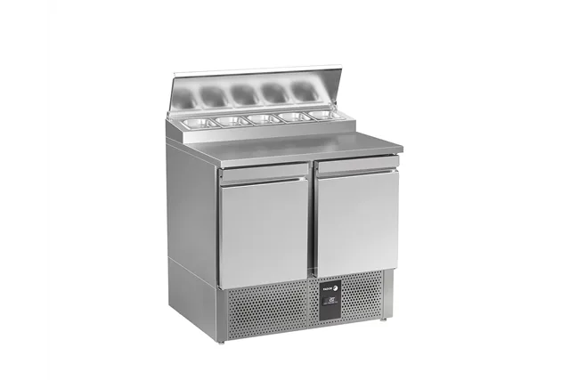 Stół do pizzy 2x drzwi 209L z blatem roboczym nierdzewnym 894x700x955 mm Fagor RPS-2GZ