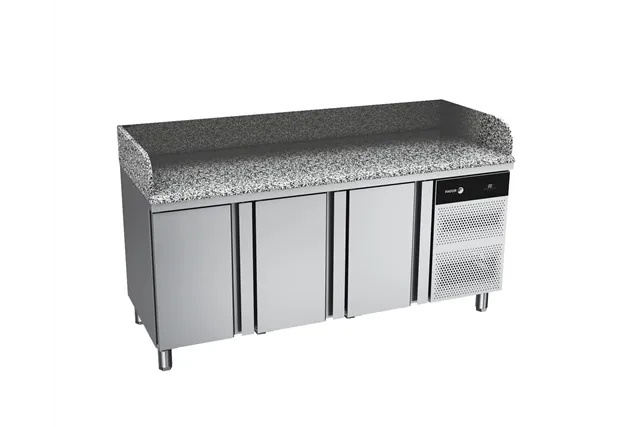 Stół do pizzy GN 1/1 z blatem granitowym 3x drzwi 428L 1792x700x850 mm Fagor CCP-3G GR