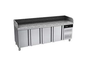 Stół do pizzy GN 1/1 z blatem granitowym 4x drzwi 581L 2242x700x850 mm Fagor CCP-4G GR