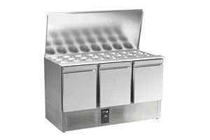 Stół sałatkowy z blatem polietylenowym z 3 drzwiami 313L 1358x700x861mm Fagor RPS-3GP