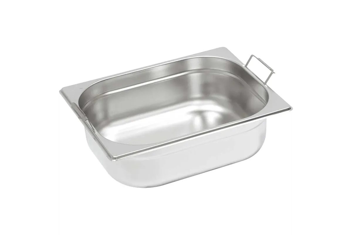 Pojemnik stalowy z uchwytami Basic, GN 1/2, H 200 mm Stalgast 132206