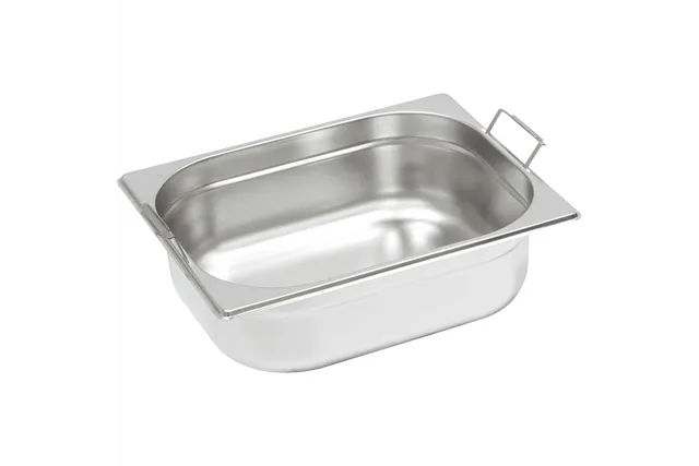 Pojemnik stalowy z uchwytami Basic, GN 1/2, H 200 mm Stalgast 132206