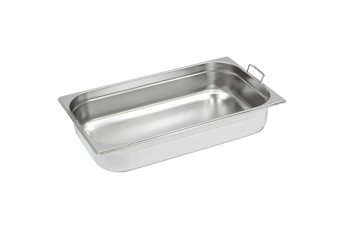 Pojemnik stalowy z uchwytami Basic, GN 1/1, H 200 mm Stalgast 131206