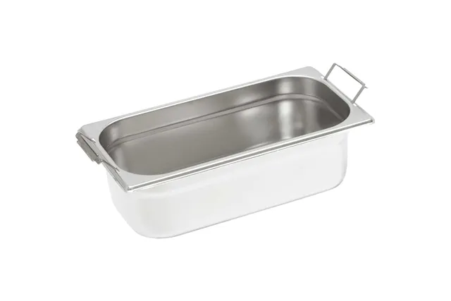 Pojemnik stalowy z uchwytami Basic, GN 1/3, H 200 mm Stalgast 133206