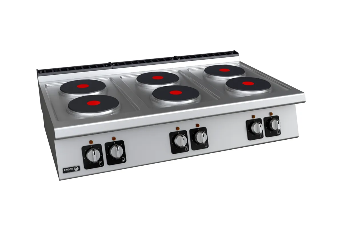 Kuchnia elektryczna 6 płyt grzewczych 1200x730x290 mm 15,6kW 400V Fagor C-E760