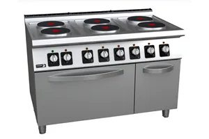 Kuchnia elektryczna z piekarnikiem elektrycznym 6 płyt grzewczych 1200x730x850 mm 21,6kW 400V Fagor C-E761
