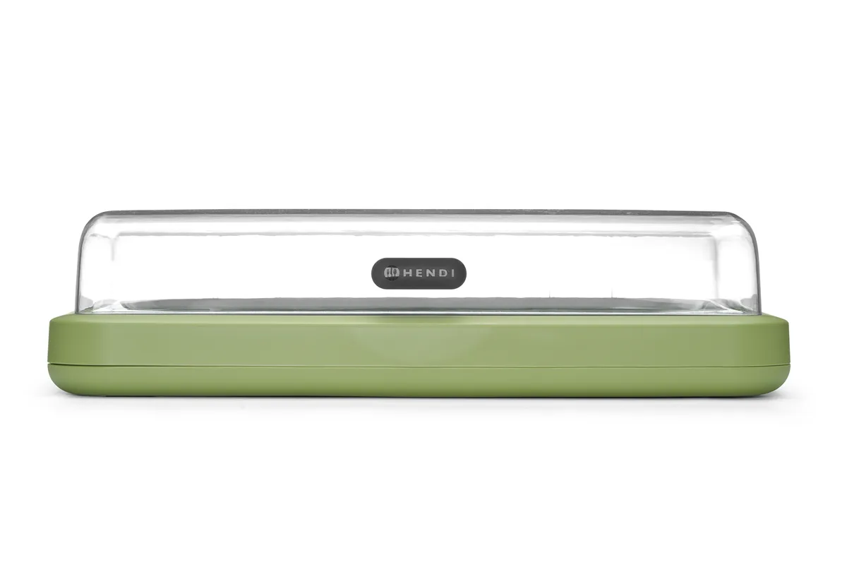 Witrynka chłodząca UNIQ, designed by Robert Bronwasser, GN 1/1, zielony, 593x389x(H)147mm, Prostokątny Hendi 871928