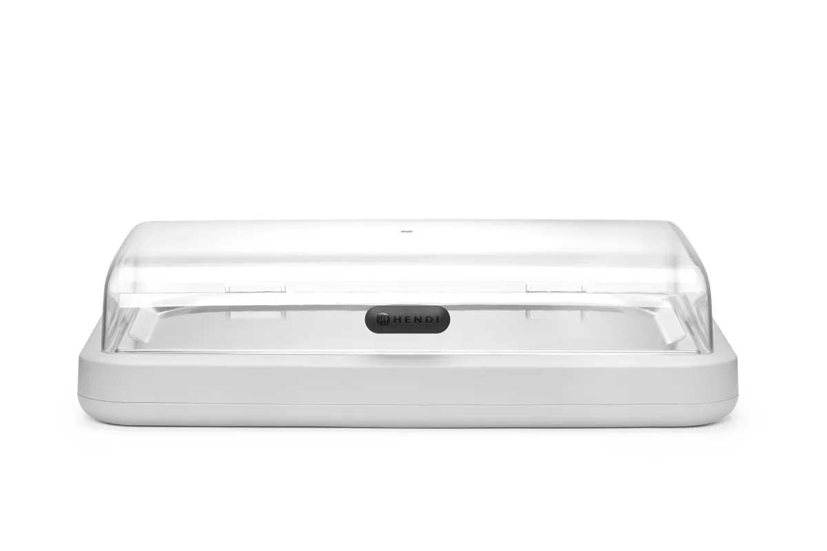 Witrynka chłodząca UNIQ, designed by Robert Bronwasser, GN 1/1, biały, 593x389x(H)147mm, Prostokątny Hendi 871911