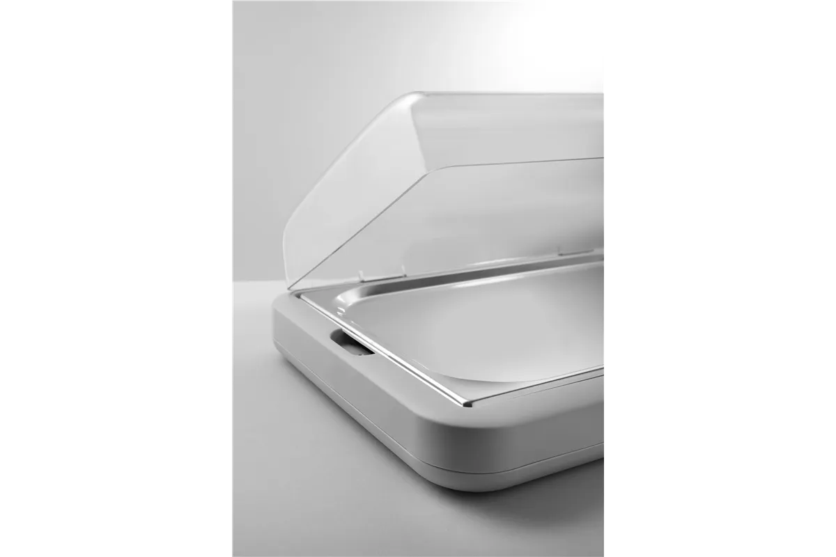 Witrynka chłodząca UNIQ, designed by Robert Bronwasser, GN 1/1, biały, 593x389x(H)147mm, Prostokątny Hendi 871911