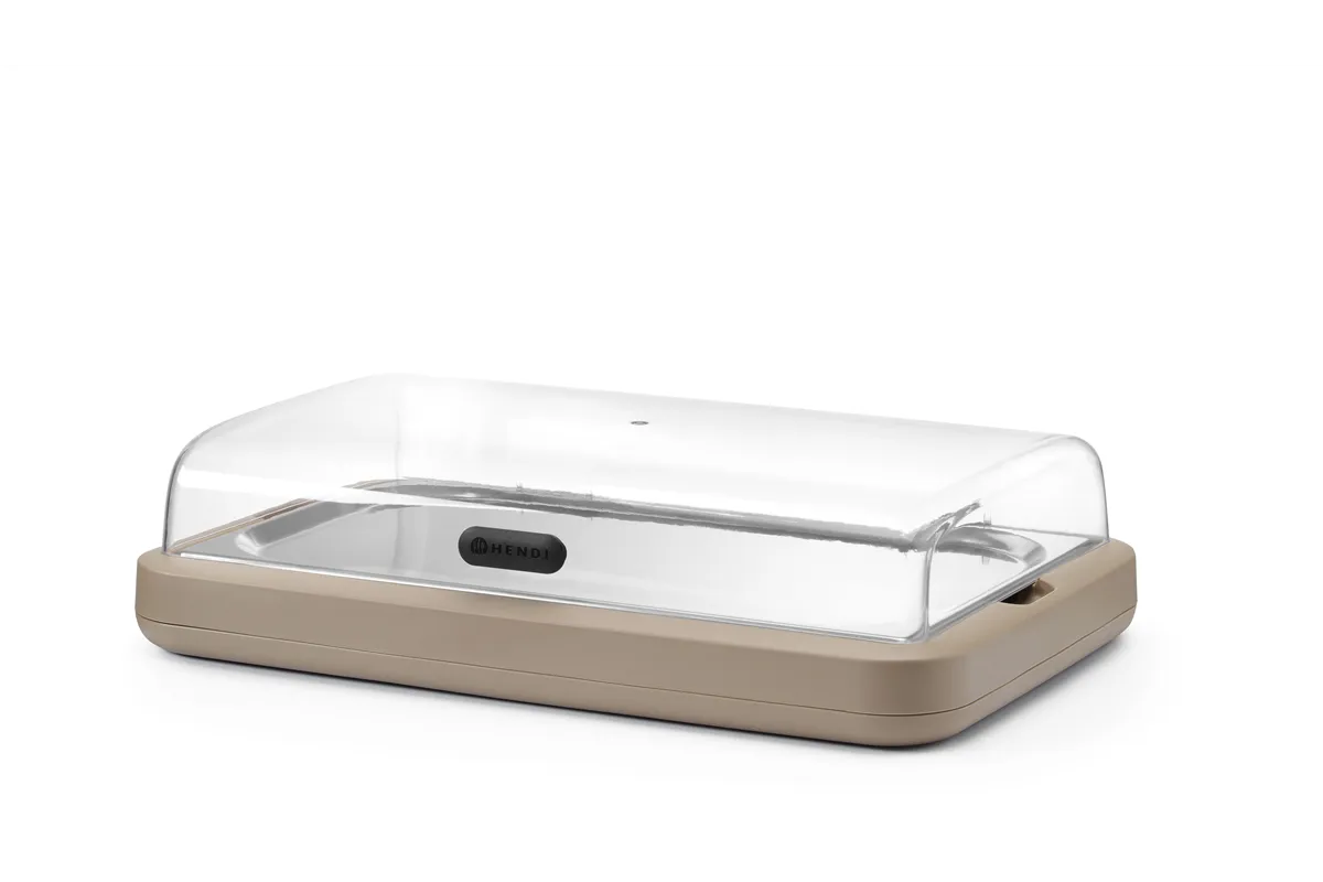 Witrynka chłodząca UNIQ, designed by Robert Bronwasser, GN 1/1, beżowy, 593x389x(H)147mm, Prostokątny Hendi 871935