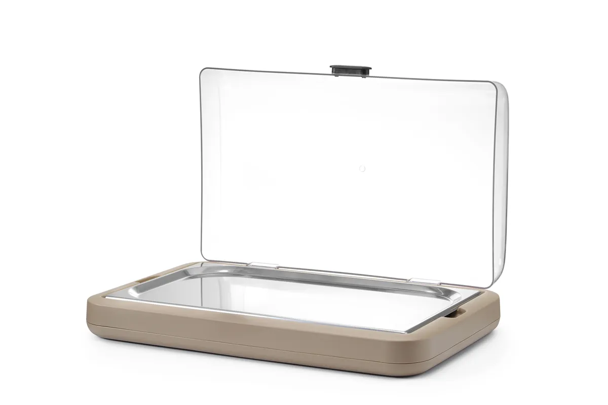 Witrynka chłodząca UNIQ, designed by Robert Bronwasser, GN 1/1, beżowy, 593x389x(H)147mm, Prostokątny Hendi 871935