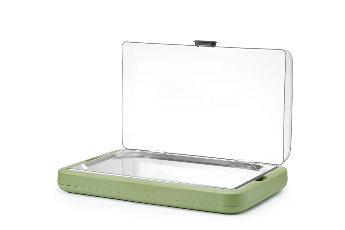 Witrynka chłodząca UNIQ, designed by Robert Bronwasser, GN 1/1, zielony, 593x389x(H)147mm, Prostokątny Hendi 871928