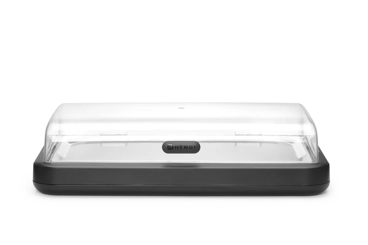 Witrynka chłodząca UNIQ, designed by Robert Bronwasser, GN 1/1, czarny, 593x389x(H)147mm, Prostokątny Hendi 871904