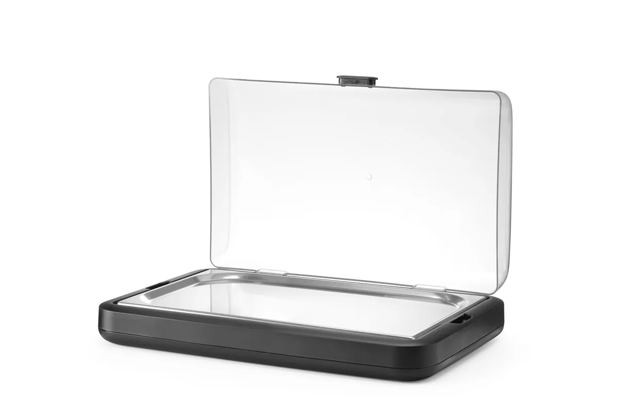 Witrynka chłodząca UNIQ, designed by Robert Bronwasser, GN 1/1, czarny, 593x389x(H)147mm, Prostokątny Hendi 871904