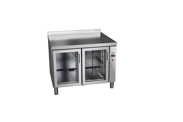 Stół chłodniczy ze szklanymi drzwiami 700mm GN 1/1 bez agregatu, 2xszklane drzwi 1042x700x850mm, 32W 230V Asber ETP-7-102-20 R H
