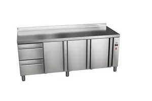 Stół chłodniczy 600mm bez agregatu, 2xszuflady+3xdrzwi pełne 2242x600x850 32W 230V Asber ETP-6-222-32 R HC SB40
