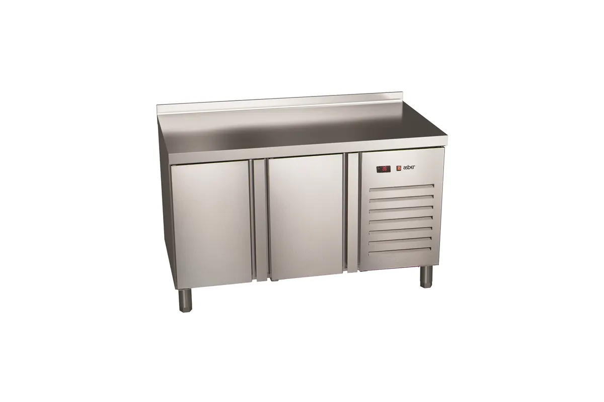 Stół chłodniczy 800mm EURONORM (400x600), 2xdrzwi pełne 1492x800x850 253W 230V Asber ETP-8-150-20 HC SB40