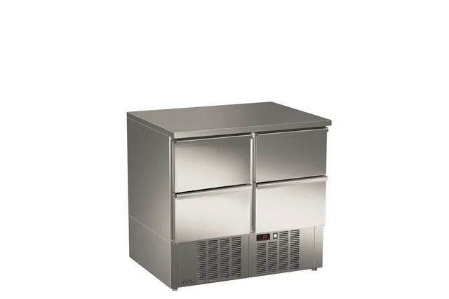 Stół sałatkowy z litym blatem, 4xszuflady 894x700x850 245W 230V Asber ETS-090-04 NS