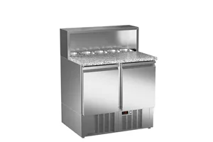 Stół sałatkowy do kanapek, 2xdrzwi pełne 894x700x1140 245W 230V Asber ETSA-090