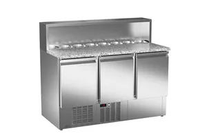 Stół sałatkowy do kanapek, 3xdrzwi pełne1358x700x1140 267W 230V Asber ETSA -140