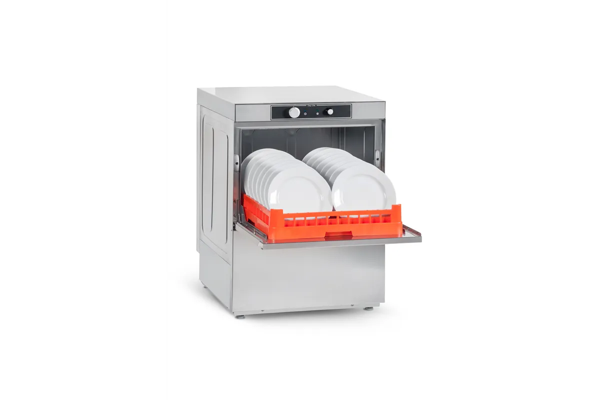 Zmywarka do naczyń Easy Line GE-500 dozownik płynu myjącego, płukanie na zimno 600x605x830 3,4kW 230V Asber GE-500 COLD DD 