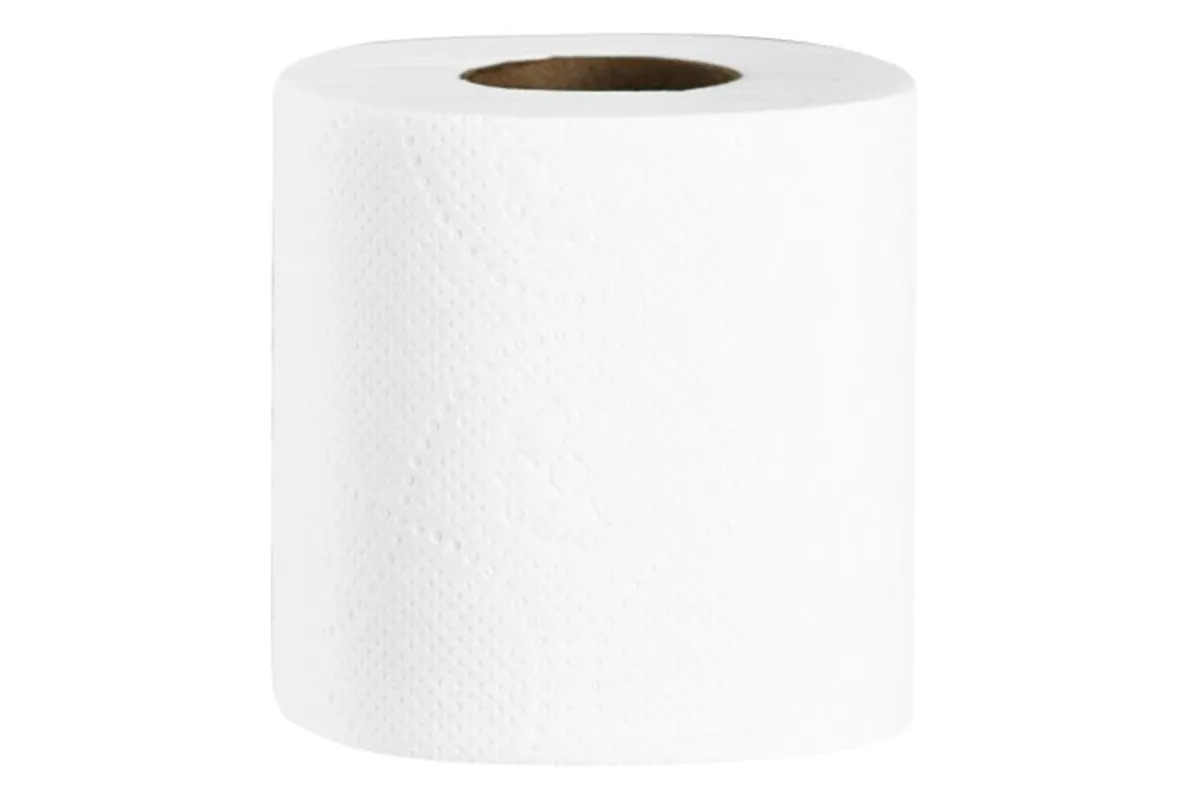 Papier toaletowy MERIDA TOP, biały, średnica 10,5 cm, długość 27,5 m, dwuwarstwowy, worek 64 szt., ECOLABEL Merida PTB506