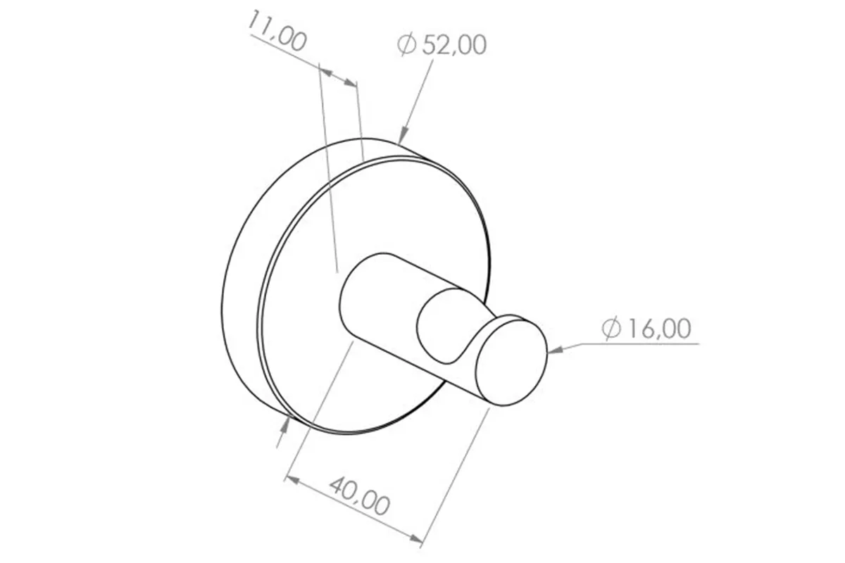 Wieszak kołkowy MERIDA STELLA, matowy
 Merida GSM403