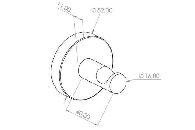 Wieszak kołkowy MERIDA STELLA, matowy
 Merida GSM403