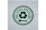 Worki na zużyte ręczniki papierowe, MERIDA ECO PAPER, 115x135 cm, pojemność 350l, paczka 10szt., BEZBARWNE, LDPE WKT606