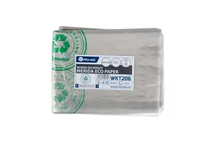 Worki na zużyte ręczniki papierowe, MERIDA ECO PAPER, 60 x 90 cm, pojemność 70 l, paczka 50 szt., BEZBARWNE, LDPE Merida WKT206