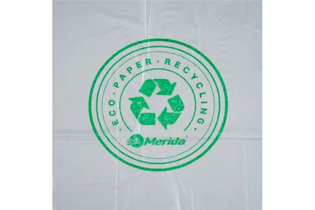 Worki na zużyte ręczniki papierowe, MERIDA ECO PAPER, 60 x 90 cm, pojemność 70 l, paczka 50 szt., BEZBARWNE, LDPE Merida WKT206