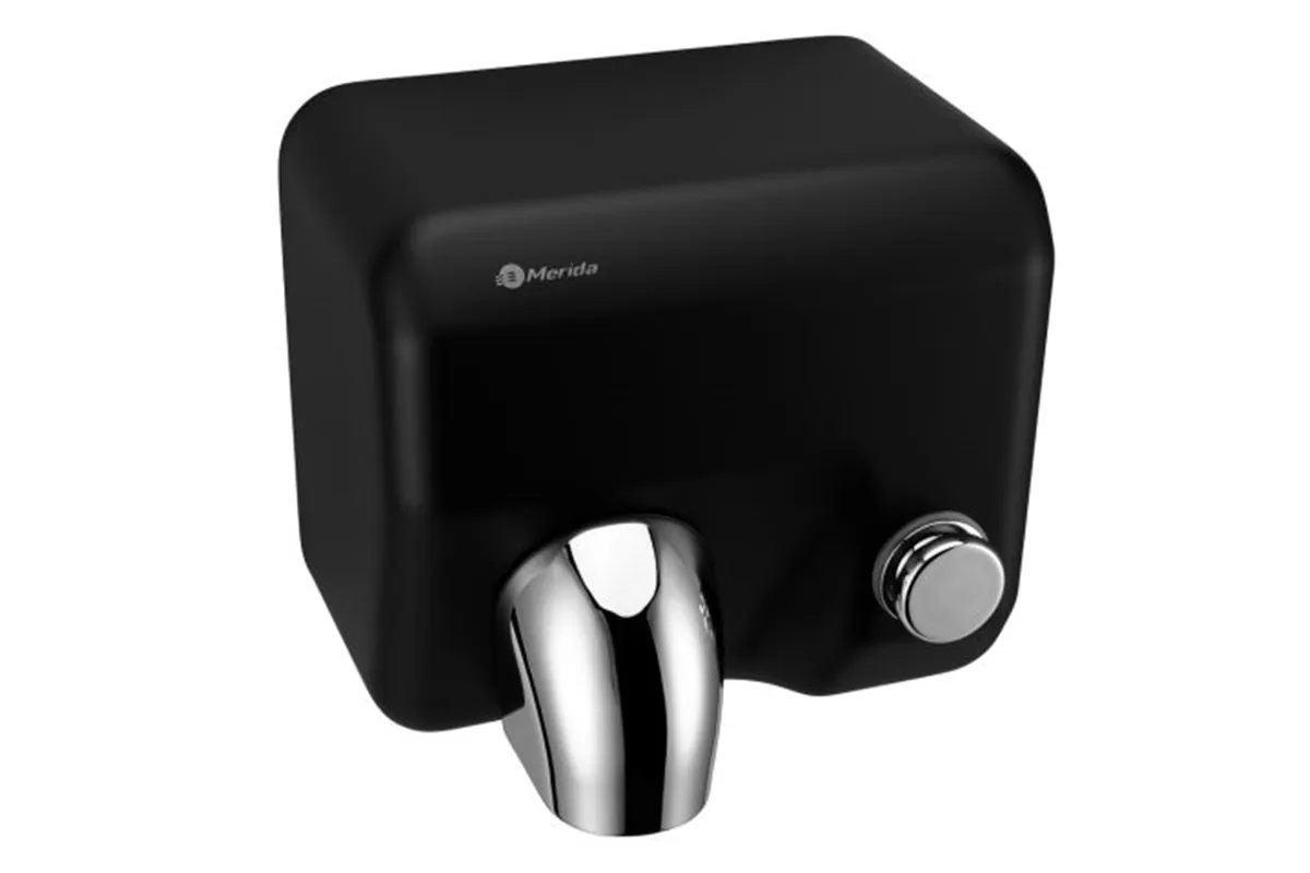 Suszarka do rąk MERIDA STARFLOW PLUS z przyciskiem, czarna z powłoką AFP
 Merida EIC208