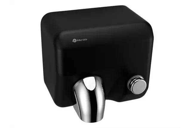 Suszarka do rąk MERIDA STARFLOW PLUS z przyciskiem, czarna z powłoką AFP
 Merida EIC208