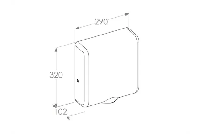 Suszarka do rąk MERIDA TURBO JET SLIM BLACK LINE, czarna
 Merida EIC109