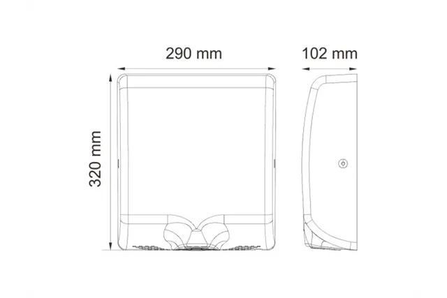 Suszarka do rąk MERIDA TURBO JET SLIM BLACK LINE, czarna
 Merida EIC109