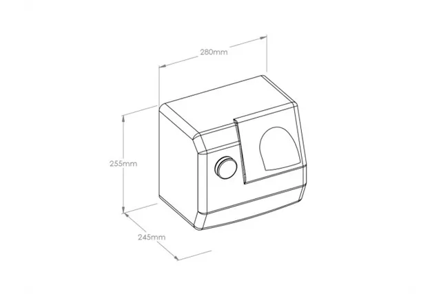 Suszarka do włosów MERIDA BASENOWA, obudowa żeliwna, emaliowana, biała
 Merida EIB585